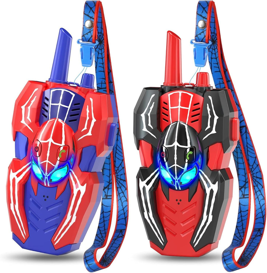 Kids Walkie Talkies 2 Pack Spider Toy Long Range Outdoor Gift Boys