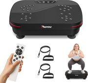 Dual Motor Vibration Plate Exercise Machine 99 Speeds Lymphatic Trainer