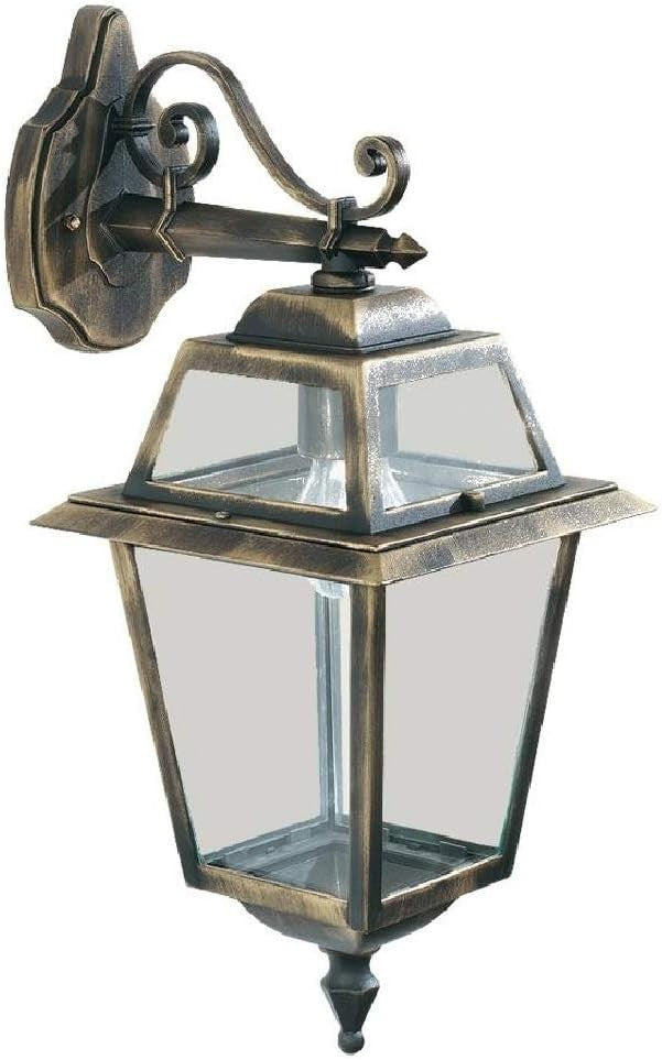 1522 New Orleans Black Gold Outdoor Wall Lantern Light