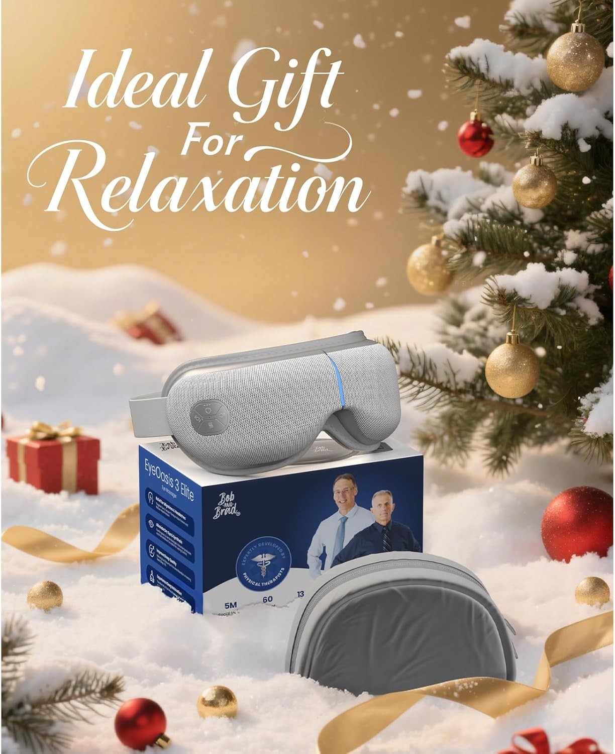 Eye Massager with Heat & Cooling Electric Eye Mask for Migraine Relief
