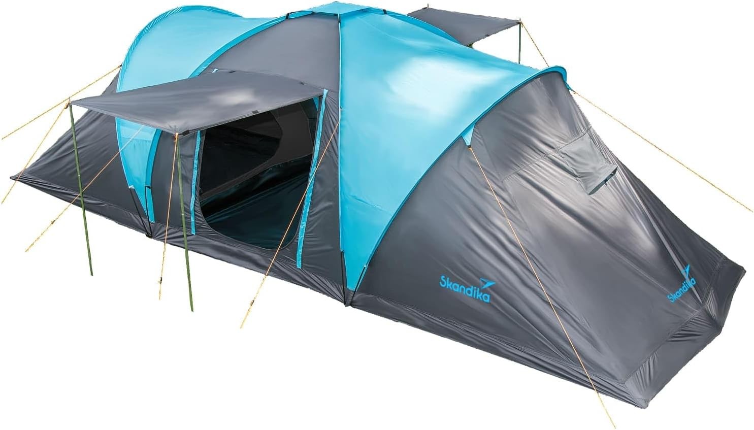 4 Person Family Dome Tent 2 Sleeping Cabins 200cm Height