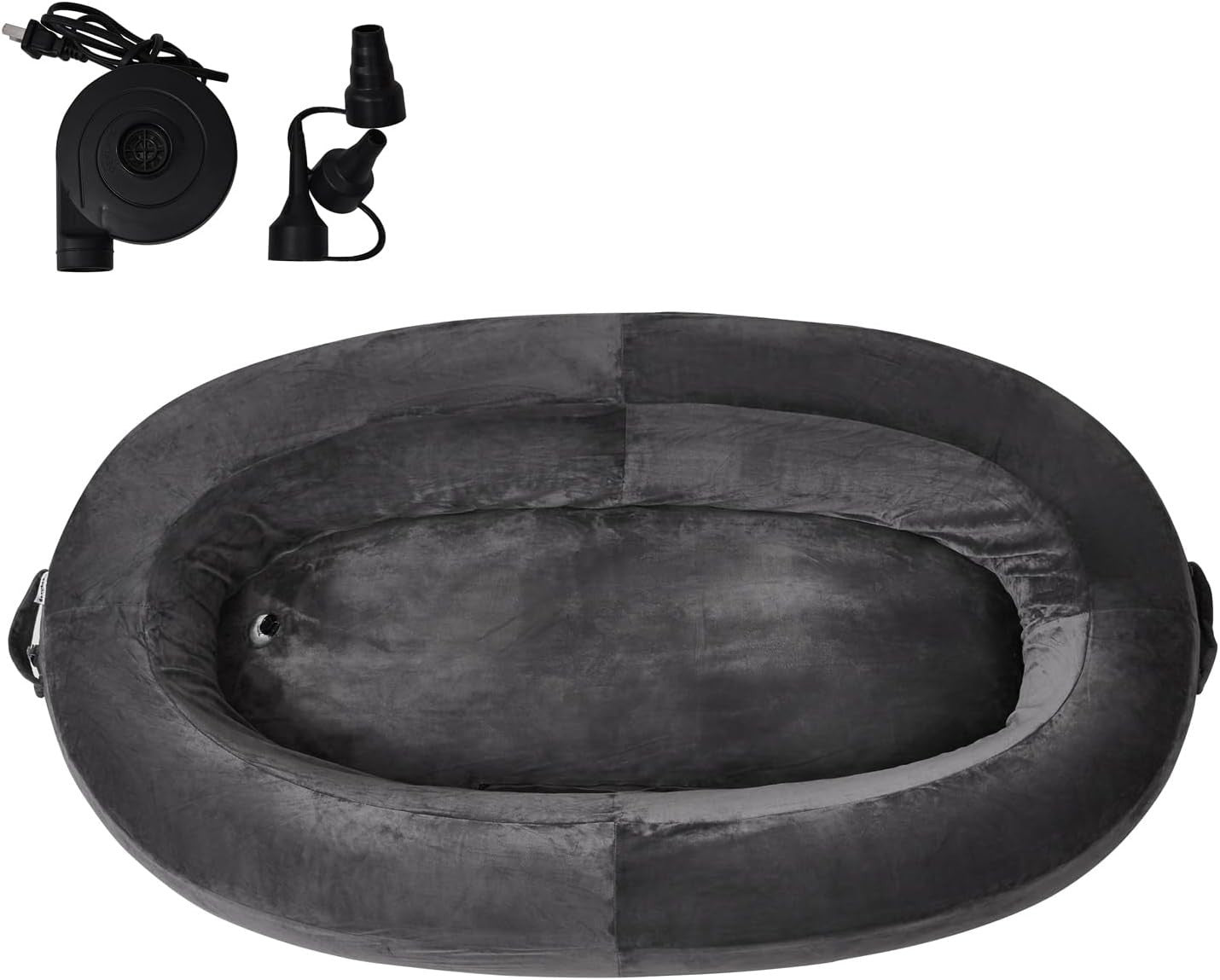 Inflatable Adult Human Pet Bed – Fluffy Velvet Orthopaedic Comfort