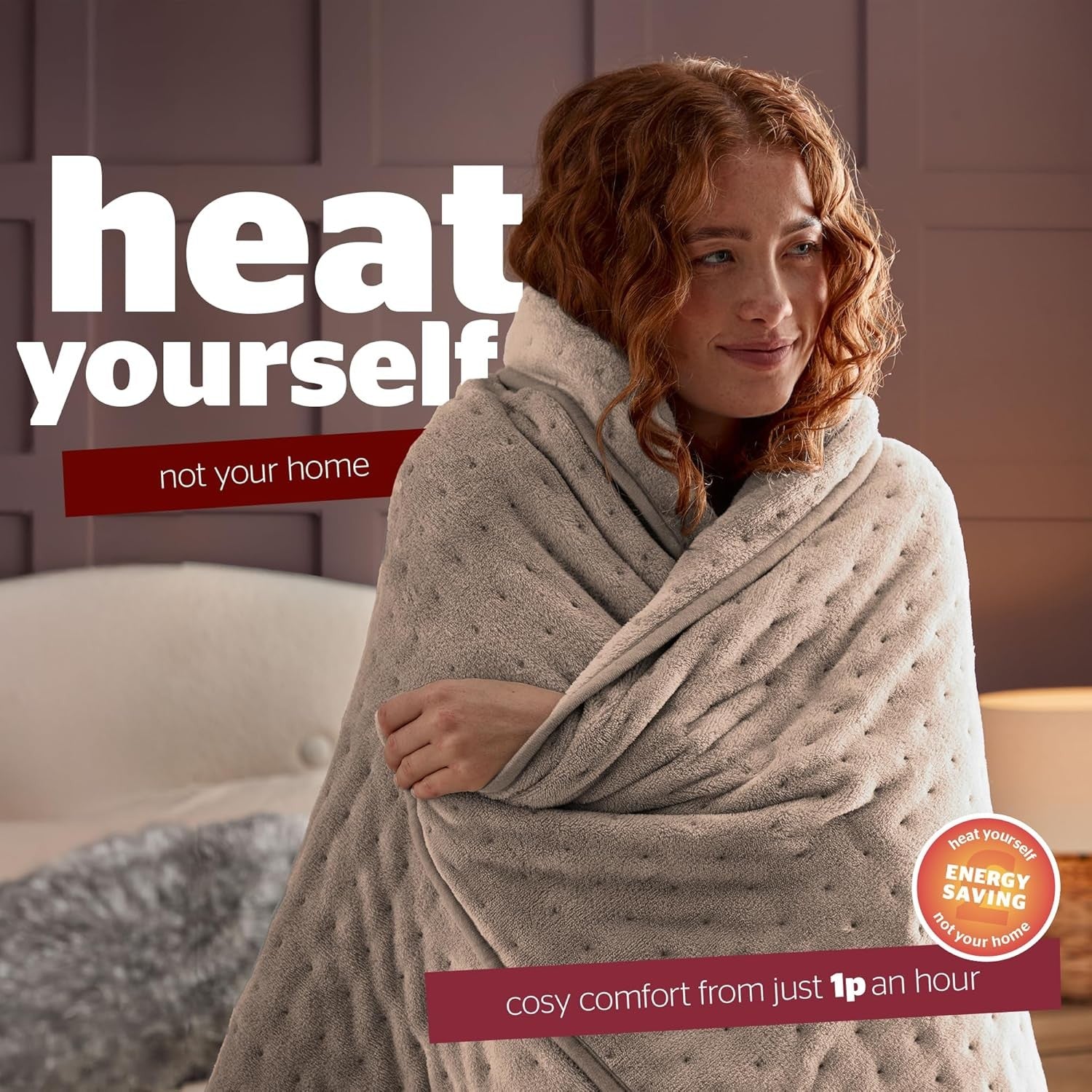 Electric Heated Throw Blanket Luxury Fleece Fast Heat 9 120x160cm