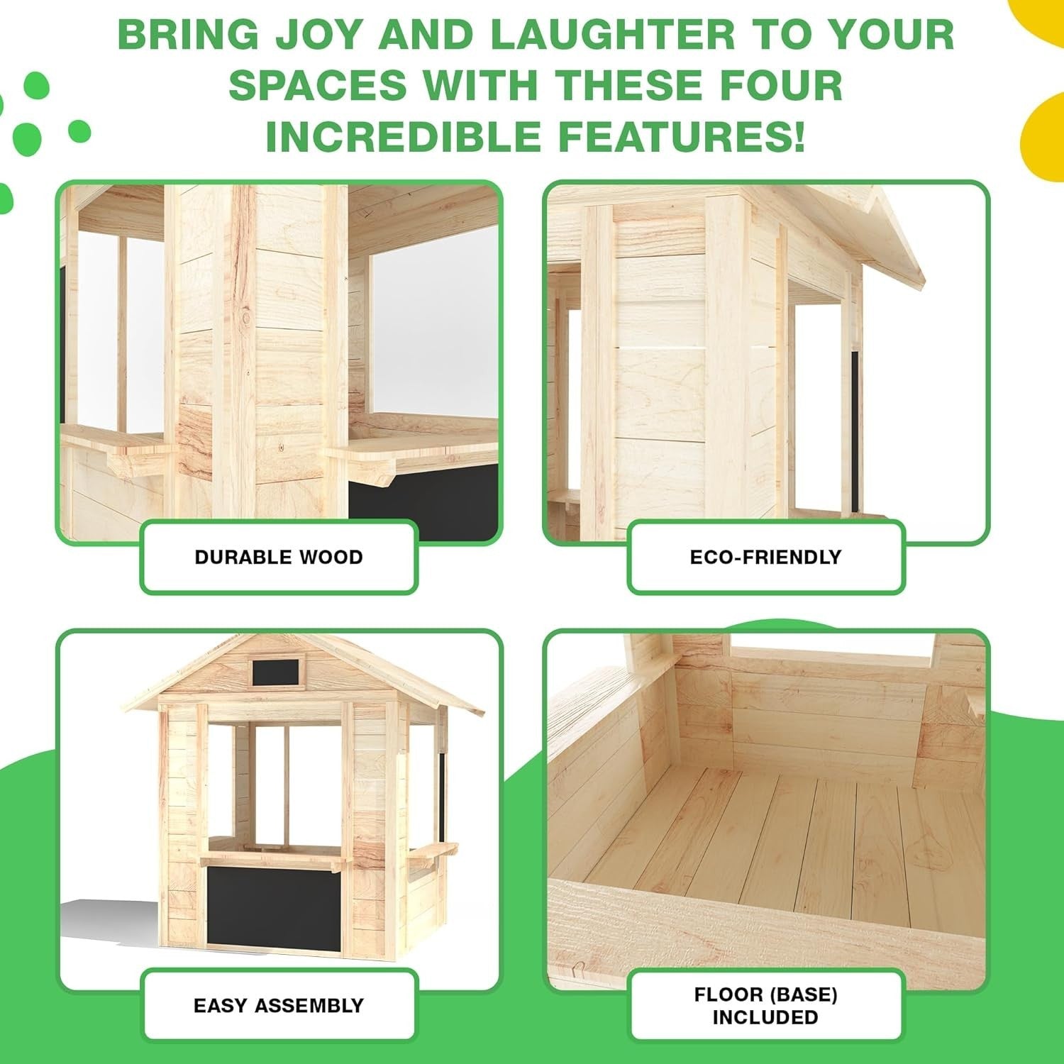 Wooden Kids Café Playhouse Market Stall Indoor Outdoor Shop