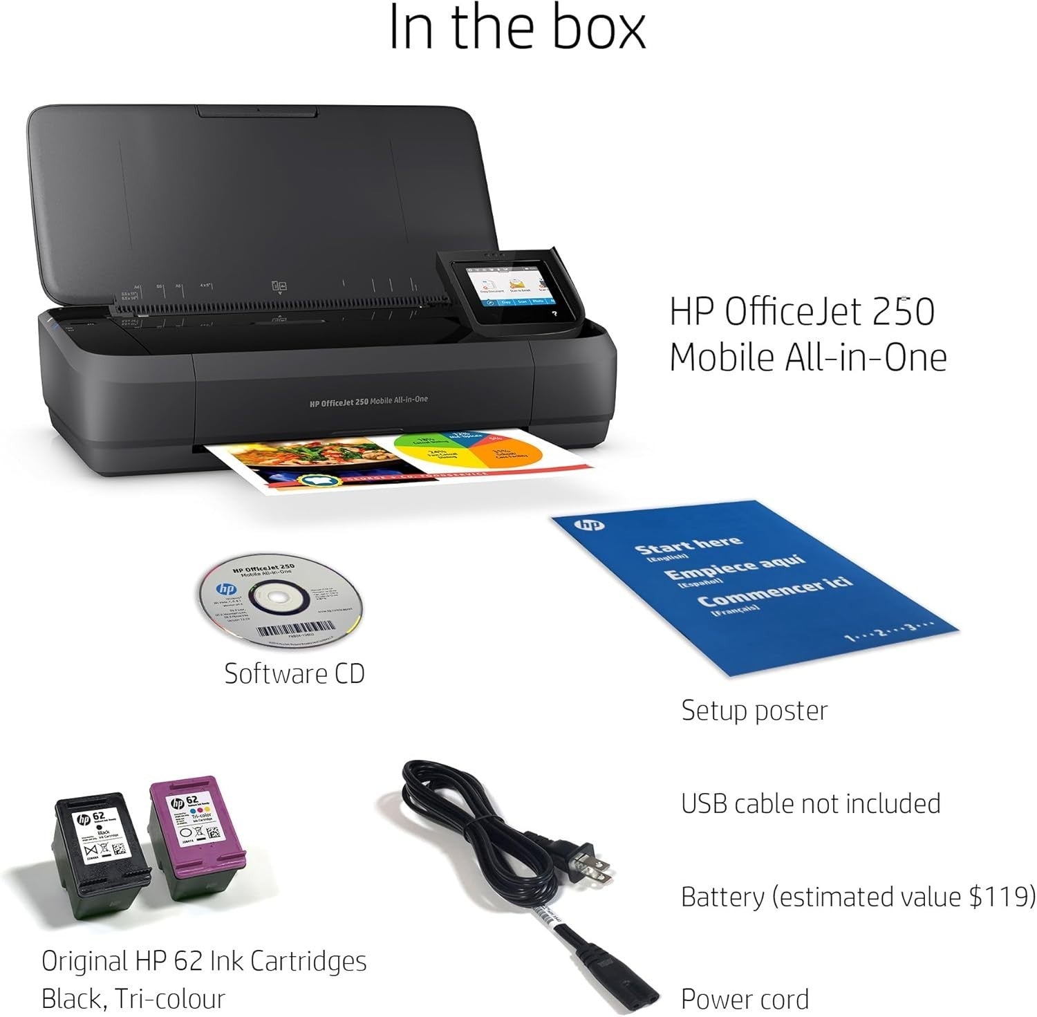 Portable All-in-One Colour Printer | OfficeJet 250 | Wireless | Touchscreen