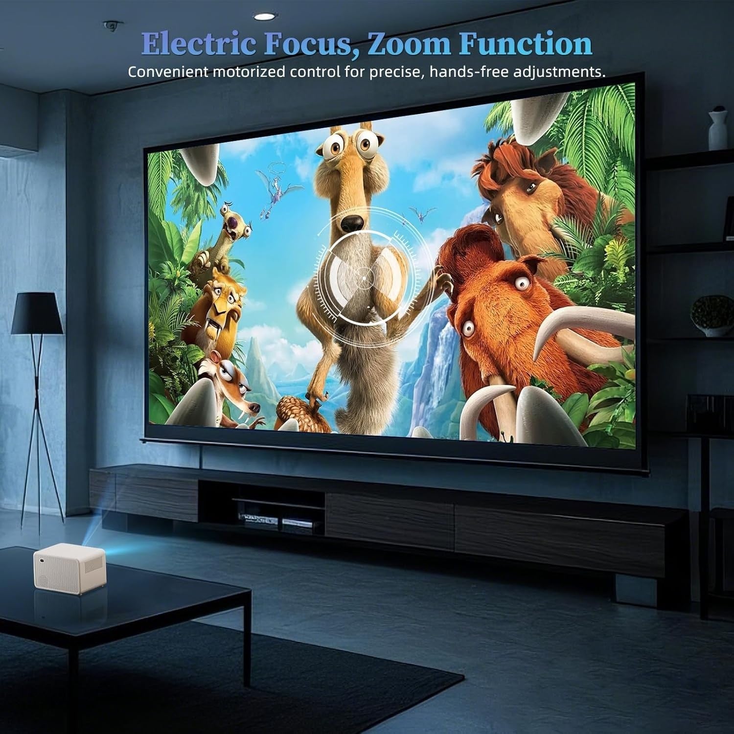 1080P WiFi Bluetooth Projector Portable Home Cinema HDMI Remote 5G