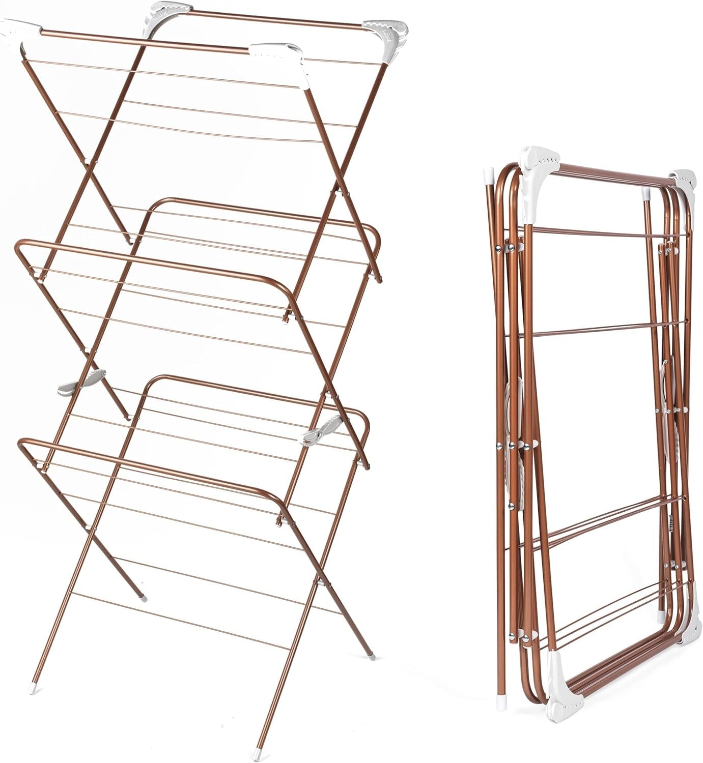 Large Folding Clothes Airer Indoor Laundry Drying Rack 15m Space Heavy Duty