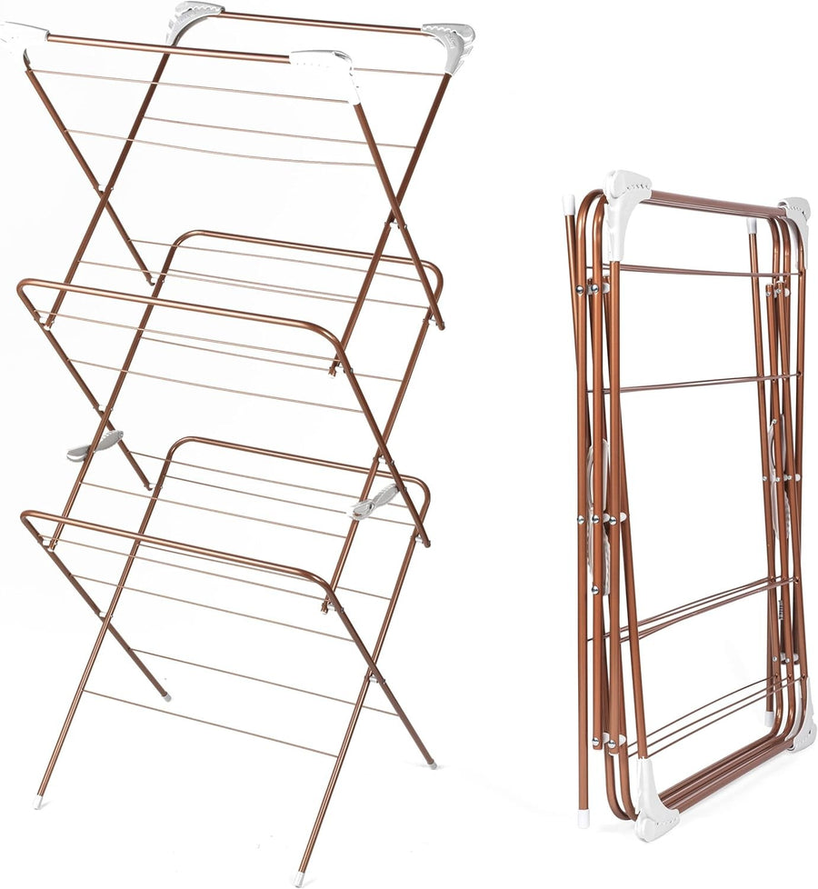 Large Folding Clothes Airer Indoor Laundry Drying Rack 15m Space Heavy Duty