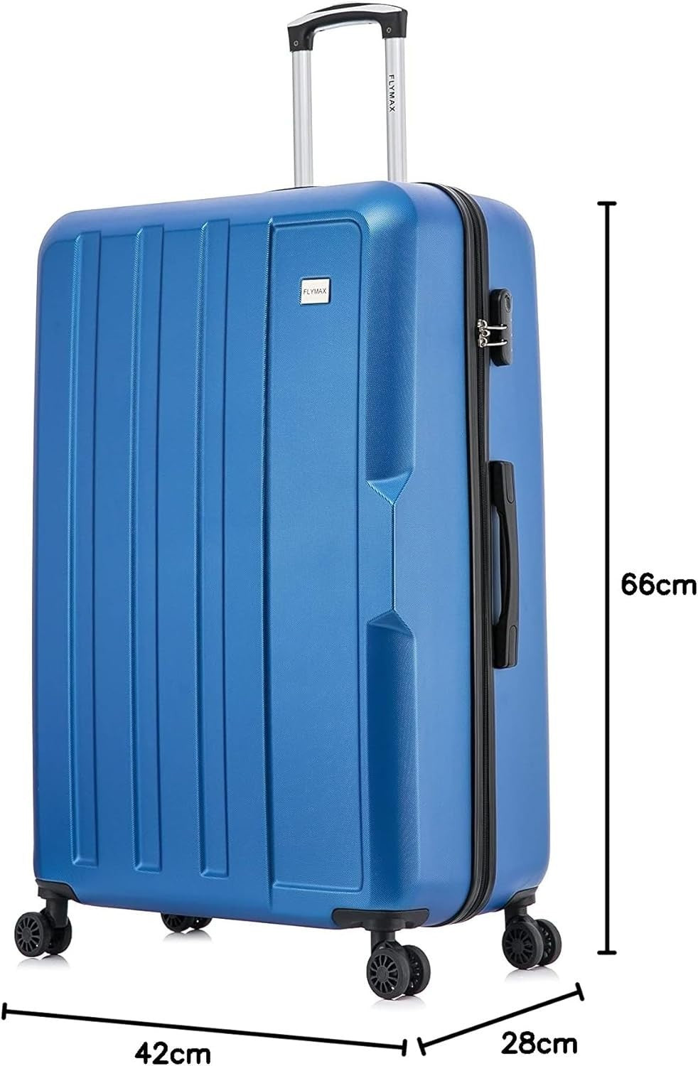 Medium Hold Luggage Case 24 Inch ABS Hard Shell Ultra Light 4 Wheel Spinner