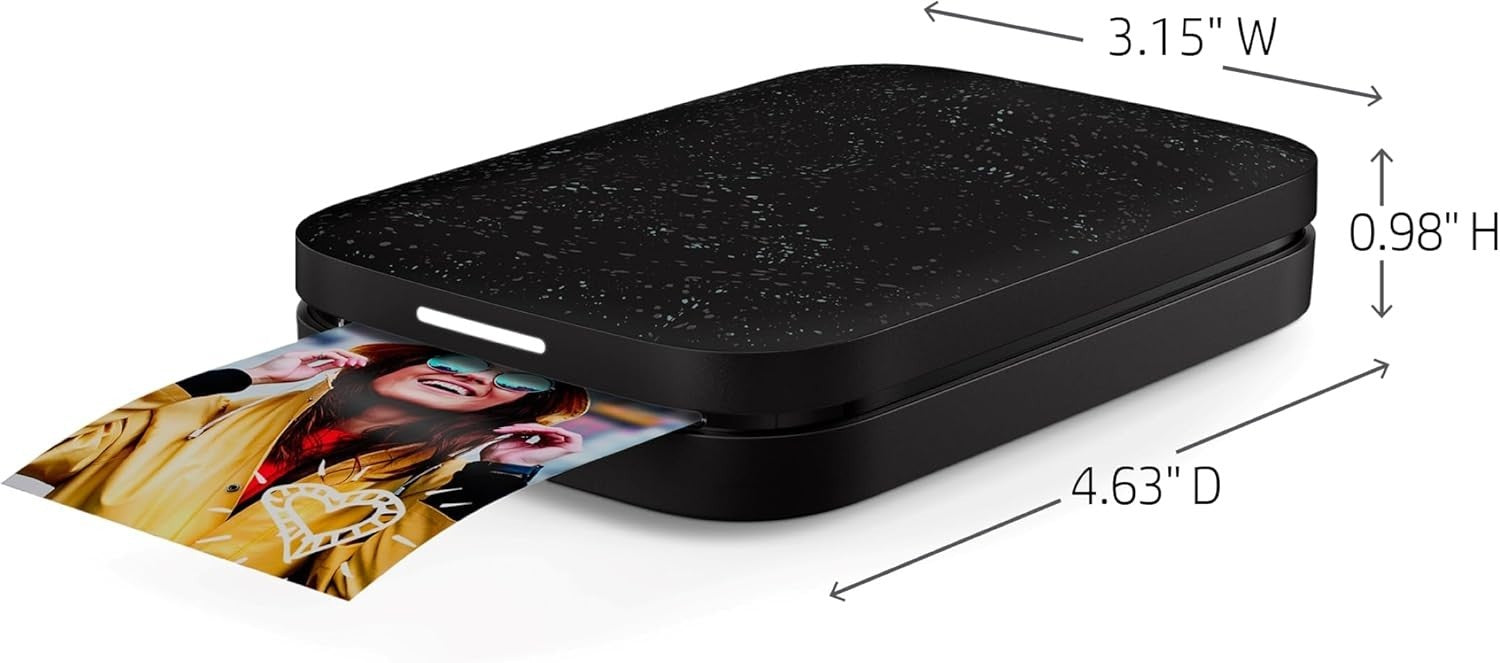 Portable Smartphone Photo Printer | 2x3 Wireless Color Prints | Black