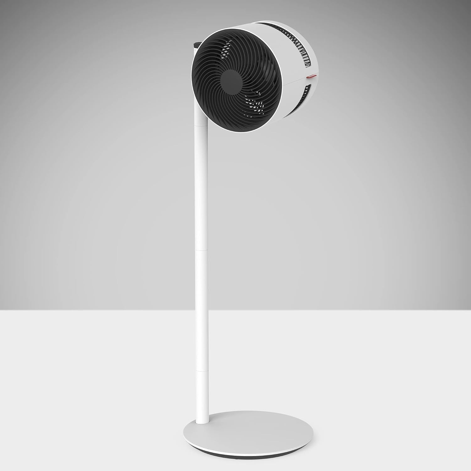 Modern 4-Speed Adjustable Pedestal Air Circulator Fan Quiet Cooling White 121cm