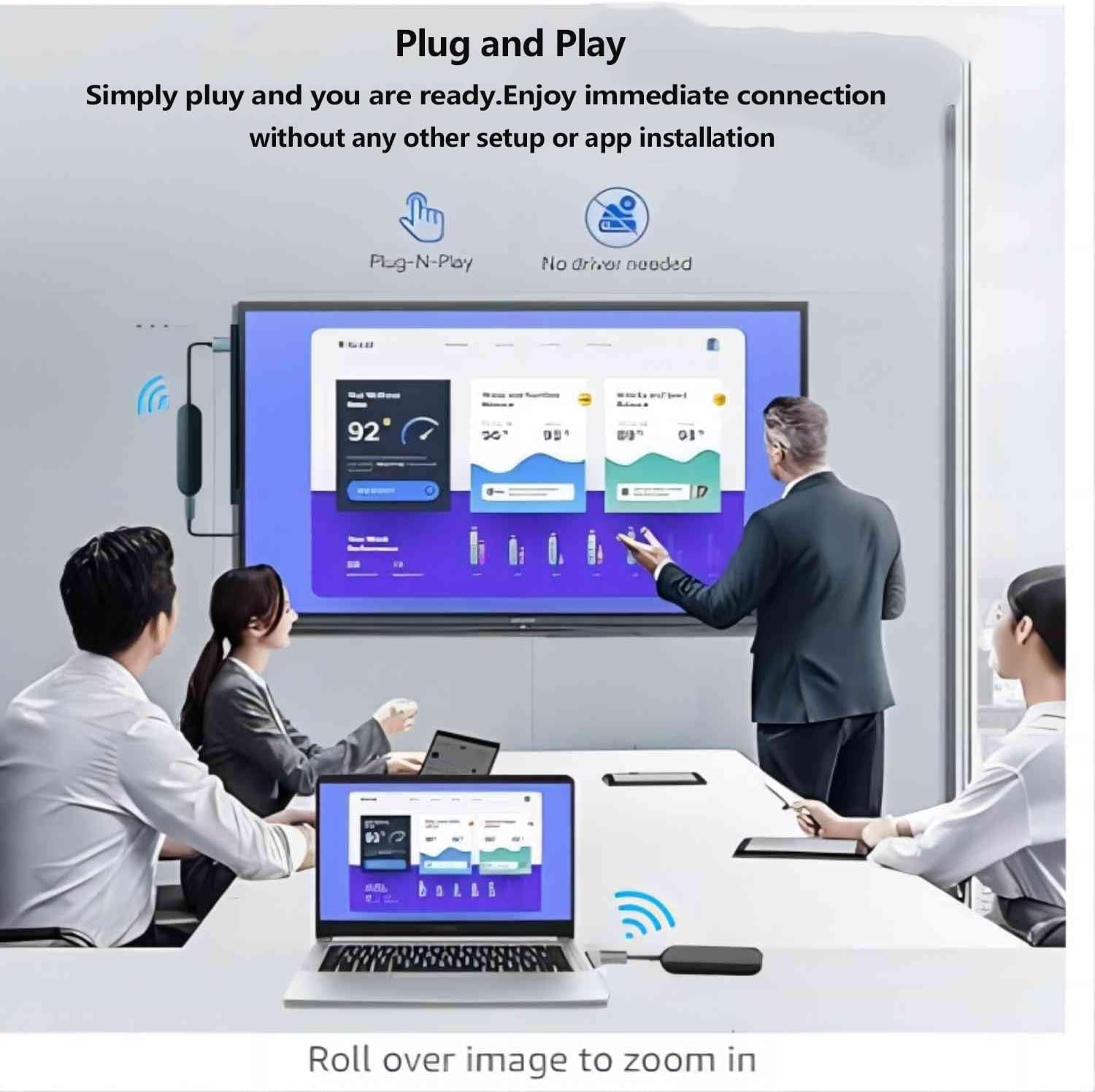 Wireless HDMI Transmitter Receiver 4K HDCP 2.2 USB-C Kit