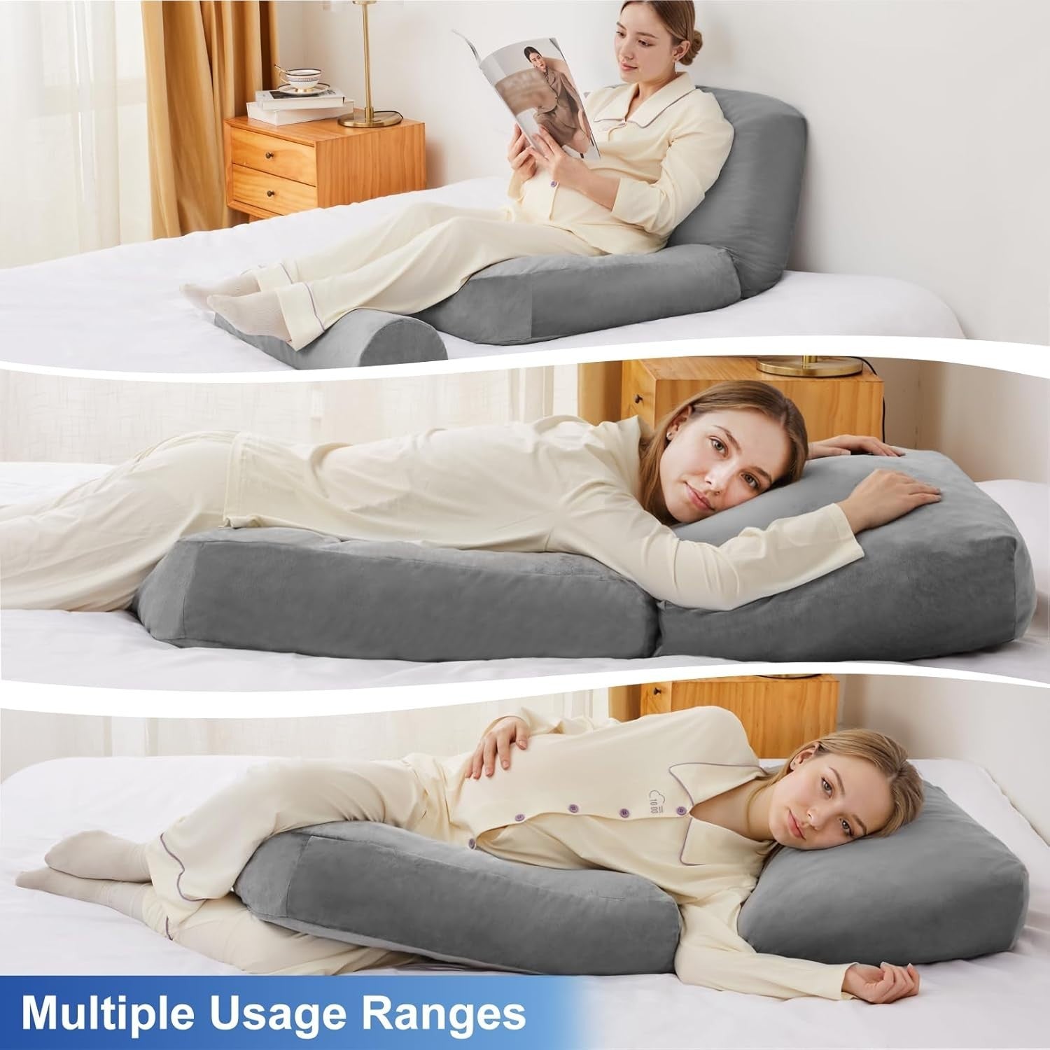 Pregnancy Pillow Modular Full Body & Leg Support 3 in 1 Side Sleeping