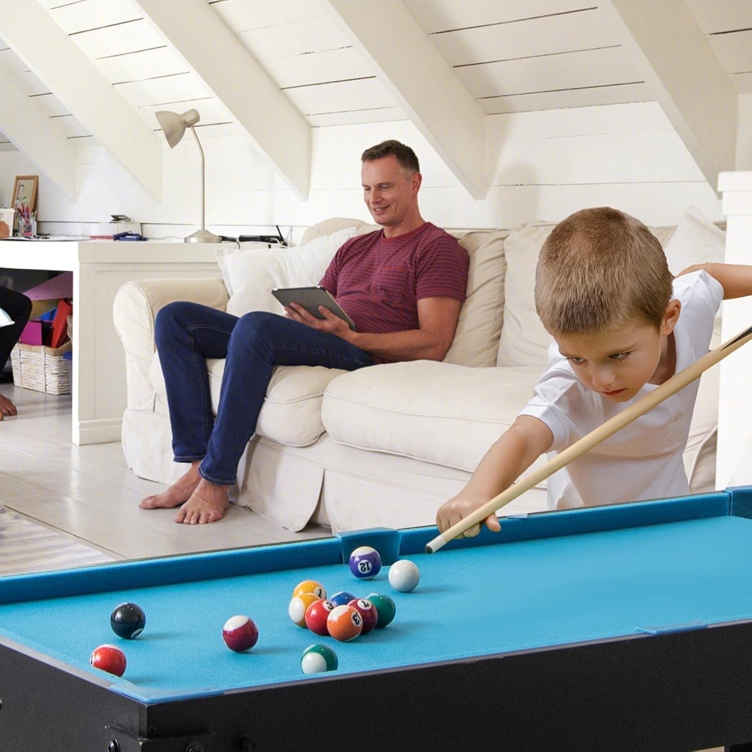 14 in 1 Multi Game Table Air Hockey Pool Foosball Tennis Arcade Set