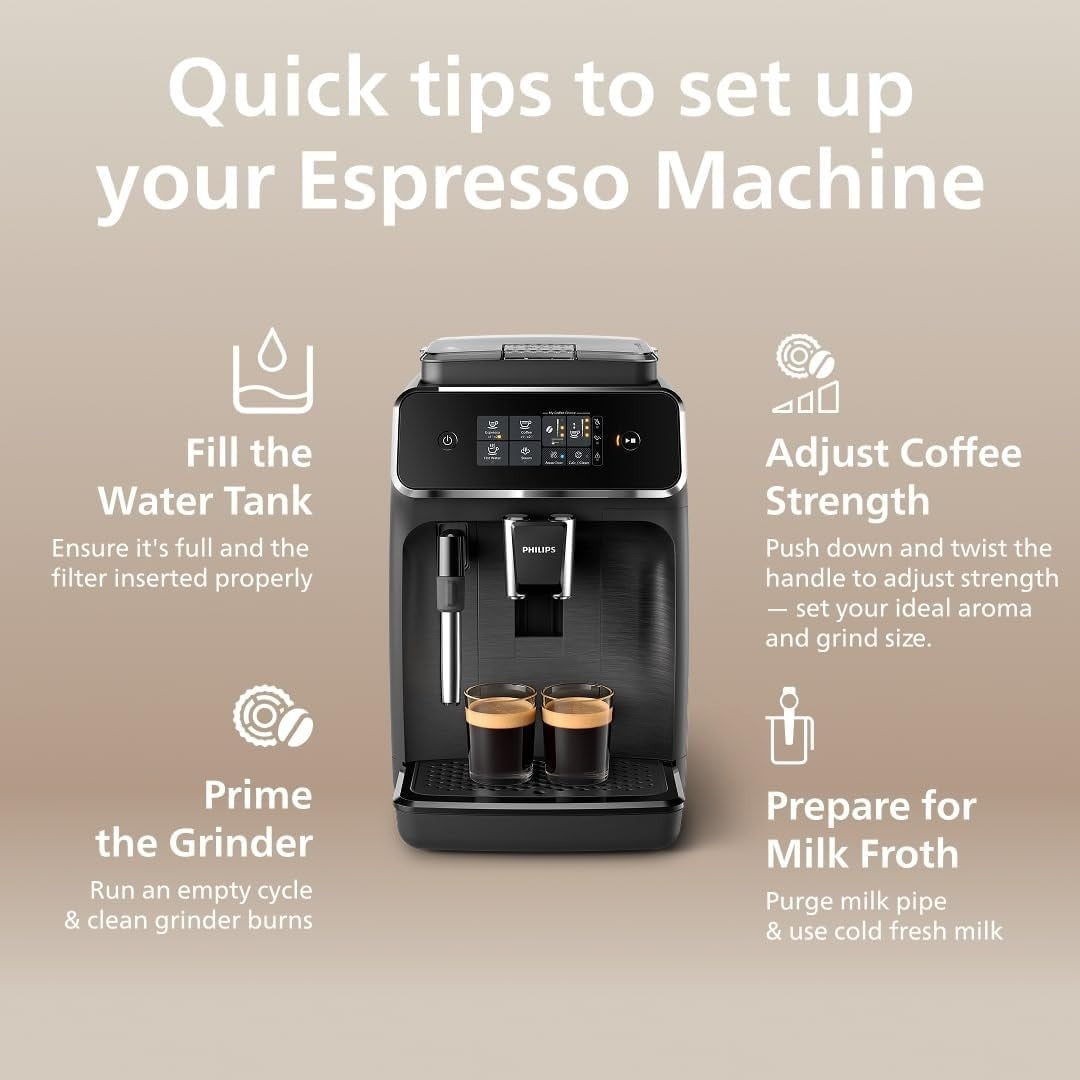 Automatic Bean to Cup Coffee Machine | Classic Milk Frother | 1500W Espresso