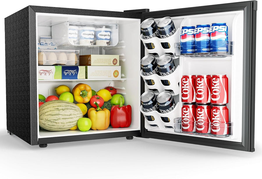 Mini Fridge 46L Compact Table Top Freezer 7-Level Thermostat Black