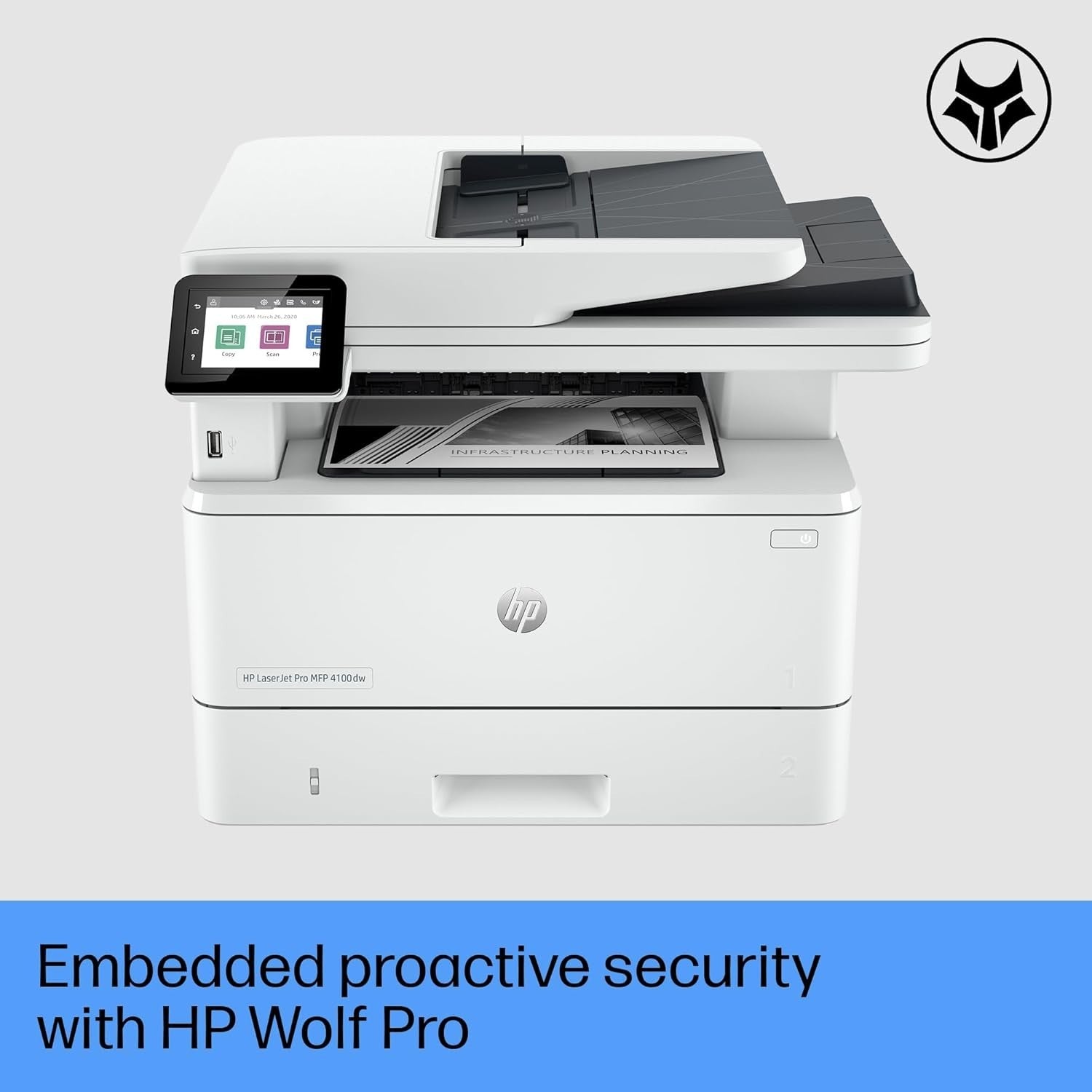 White Mono Laser MFP Printer A4 WiFi Duplex ADF 40ppm Small Office