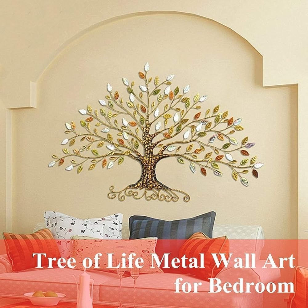 3D Tree of Life Metal Wall Art Luxury Fortune Tree Wall Decor