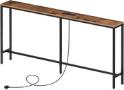 Slim 160cm Console Table with USB & Outlets – Perfect for Sofa, Entryway