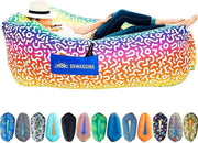 Inflatable Air Lounger Sofa Rainbow Lightweight Camping Hammock No Pump