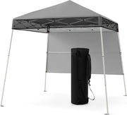 2.1x2.1M Grey Pop-Up Gazebo Canopy Adjustable Height Outdoor Party Tent