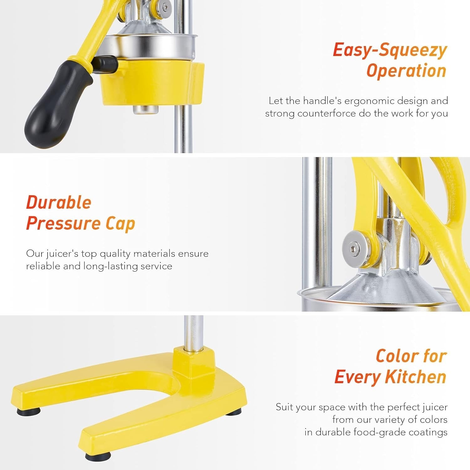 Commercial Manual Citrus Juicer Heavy Duty Hand Press Orange Lemon