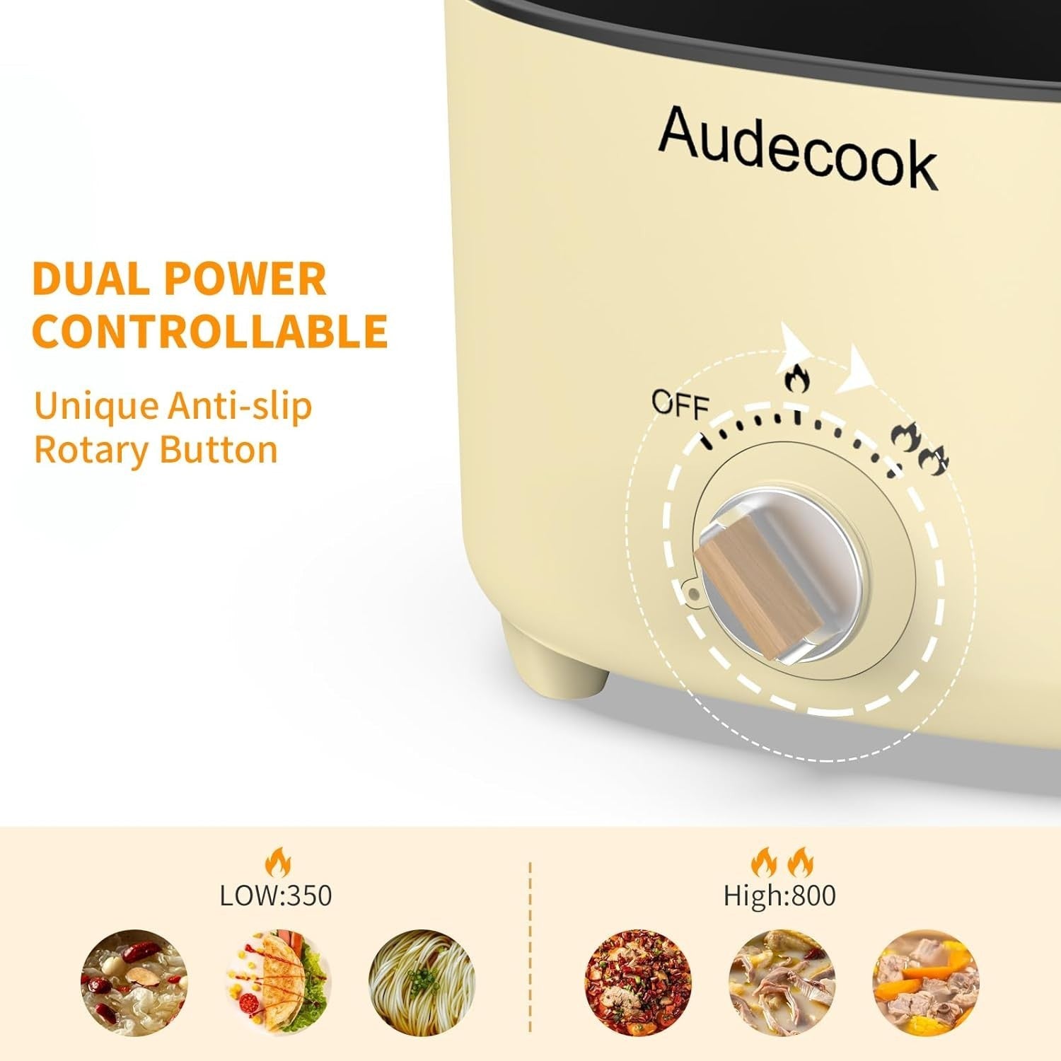Electric 2.5L Multi Cooker Non-Stick Hot Pot for Soups, Ramen & More