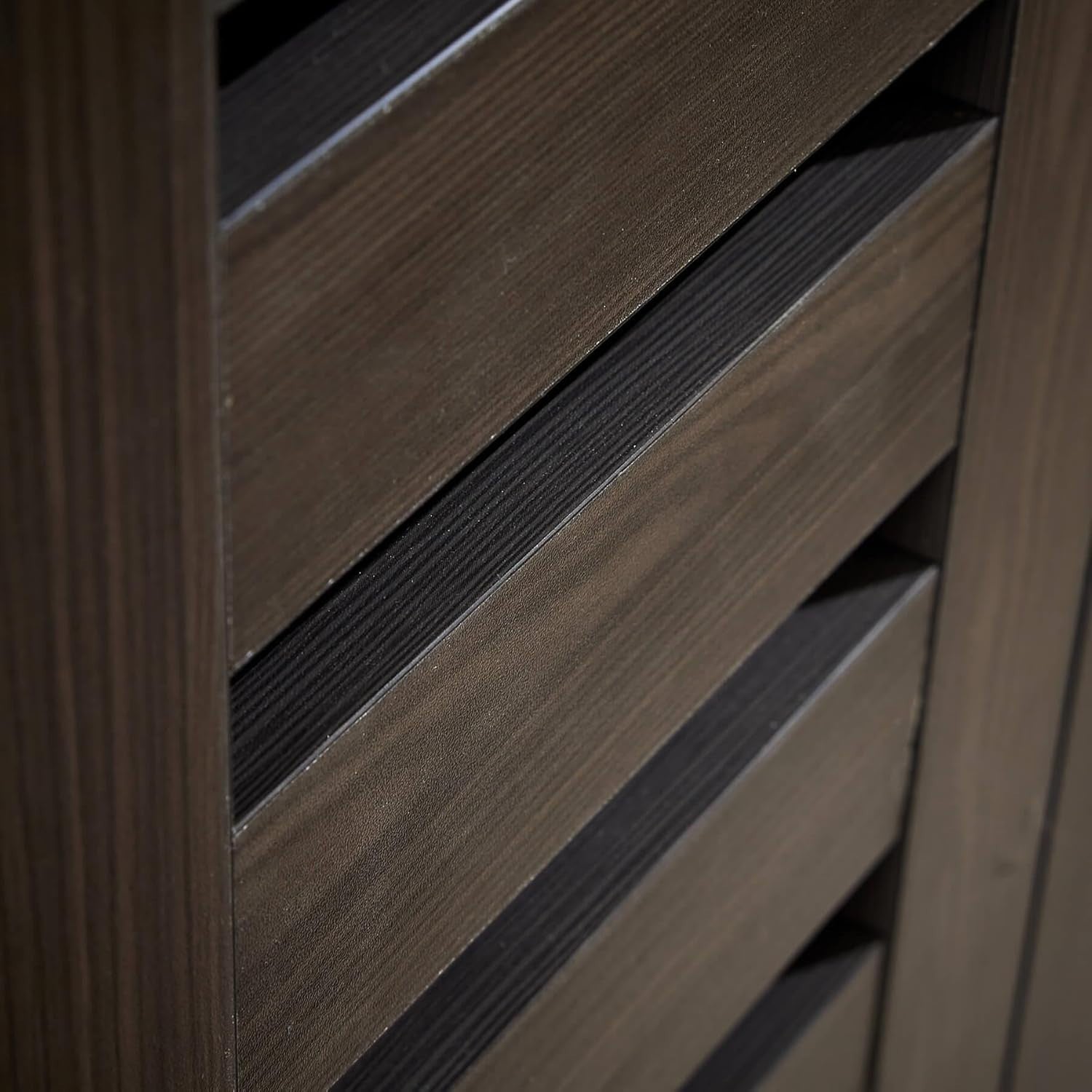 Shoe Storage Cabinet Wooden 2 Door Dark Brown Unit – Slim, Modern, Space-Saving