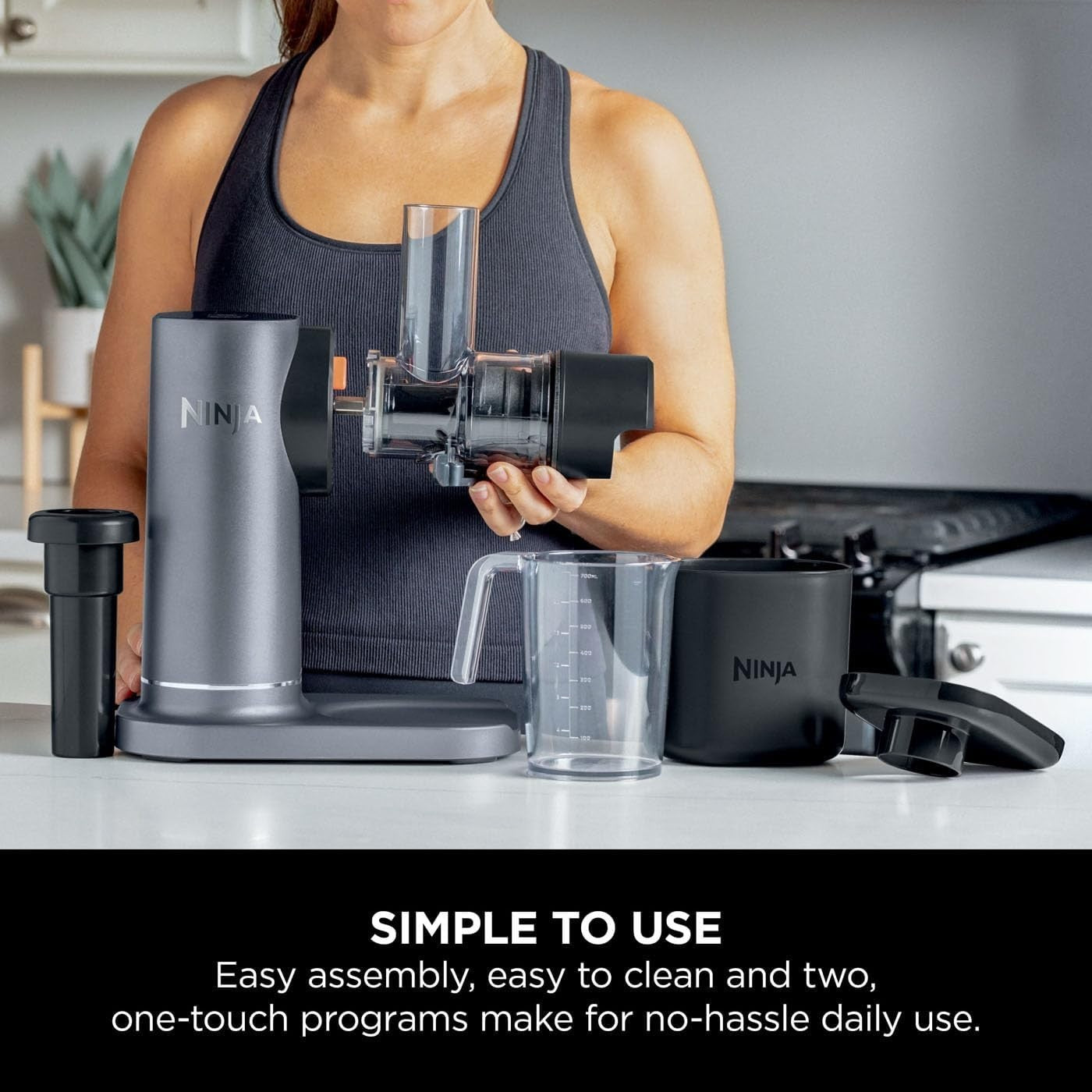 Cold Press Juicer Compact 700ml Jug 1.1L Pulp Quiet Dishwasher Safe