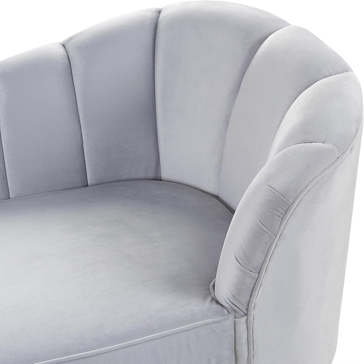 Grey Velvet Chaise Lounge Sofa | Right Hand, Gold Legs, Soft Upholstery