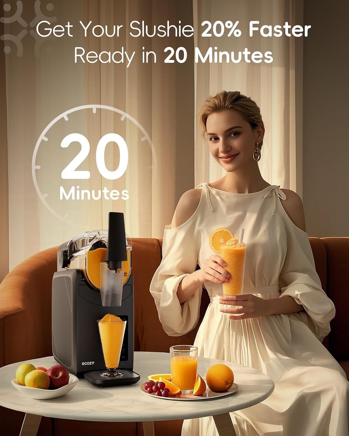Frozen Drink Maker Slush Machine 2L Self Cleaning Touchscreen