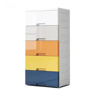 Multicolour 5 Drawer Plastic Storage Cabinet Clothes Box for Bedroom
