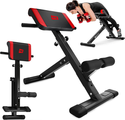 Foldable Roman Chair Hyperextension Bench 120kg Core Back Trainer