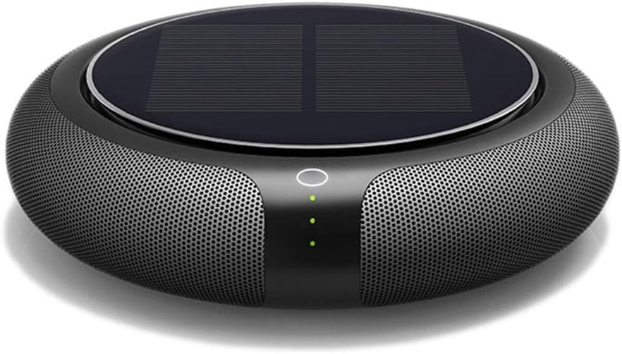Solar USB HEPA Air Purifier Portable Car Bedroom Quiet Allergy Black