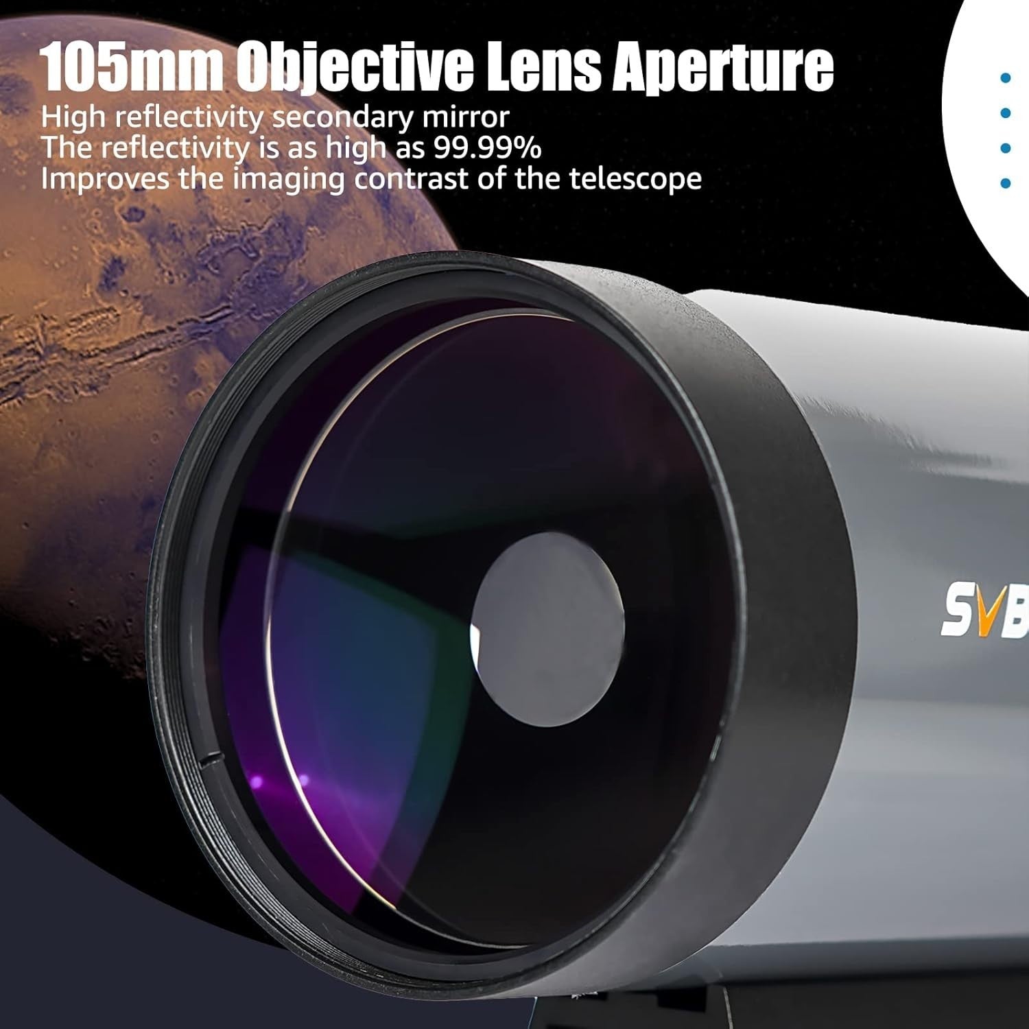 105mm Maksutov-Cassegrain Telescope OTA F13 for Planet & Lunar Views