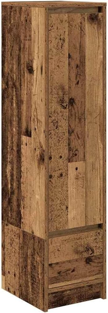 Moisture Resistant Old Wood Storage Cabinet with Adjustable Door & Drawer