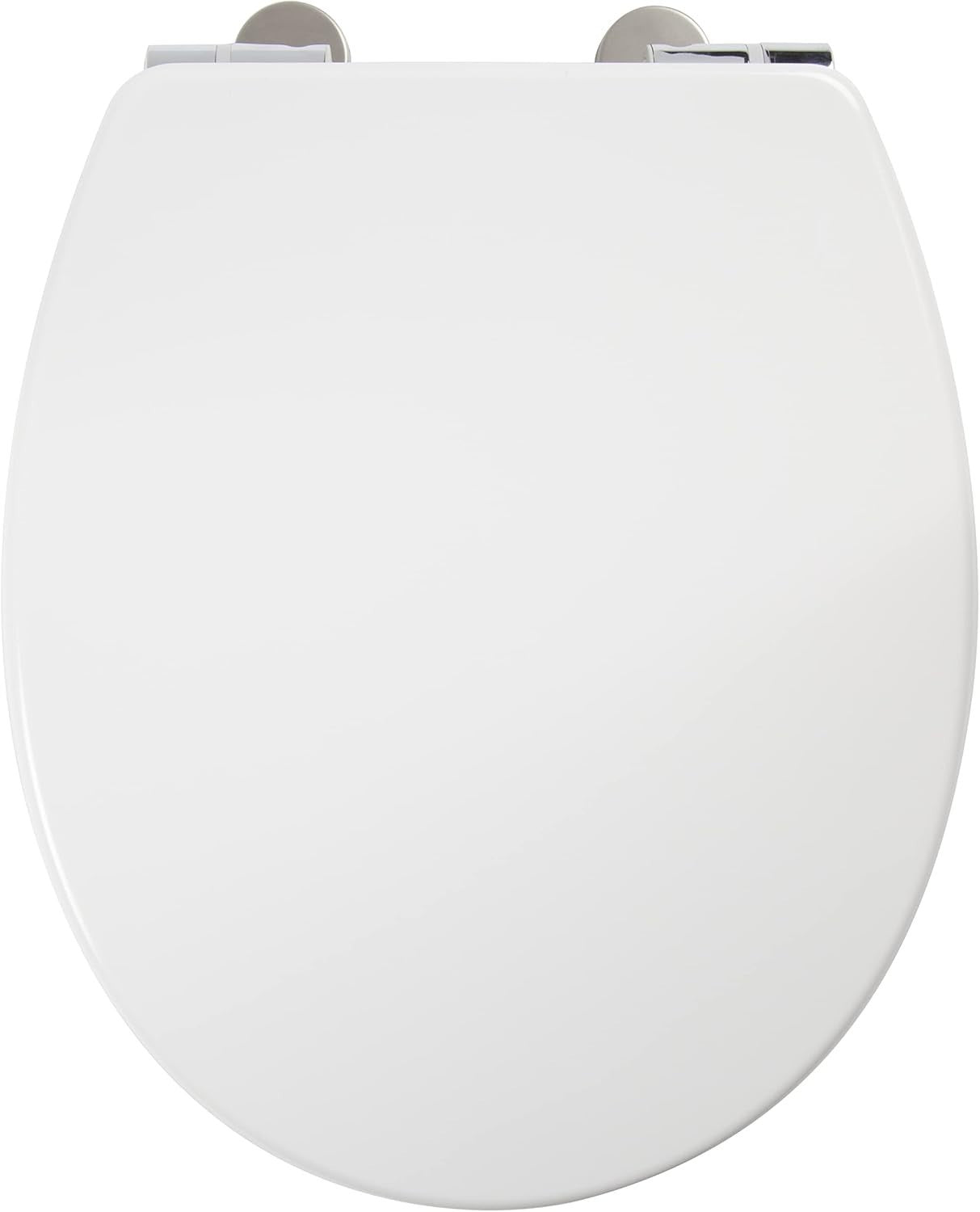 White Toilet Seat Quick Release Antibacterial Adjustable Hinges