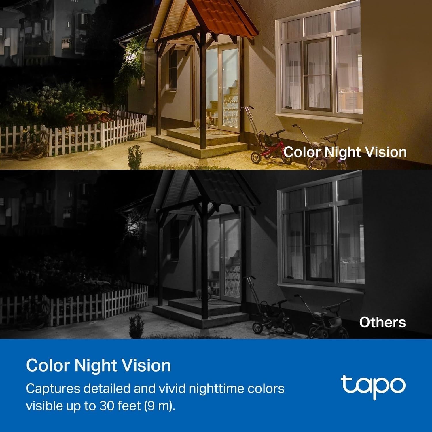 2K Solar Security Camera Outdoor Wireless Color Night Vision IP65