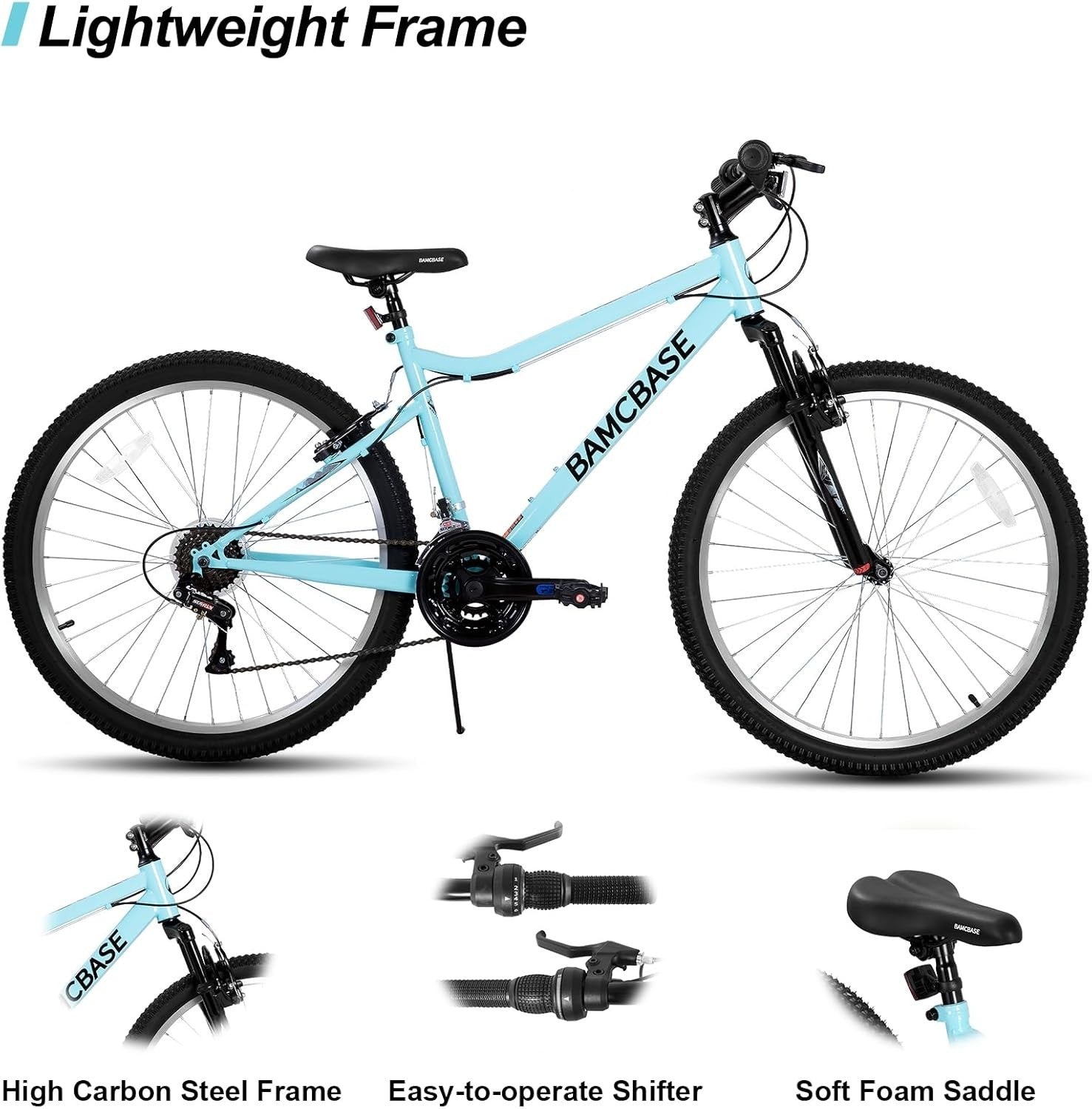 26” Women’s Mountain Bike 18 Speed MTB with V-Brakes Front Suspension