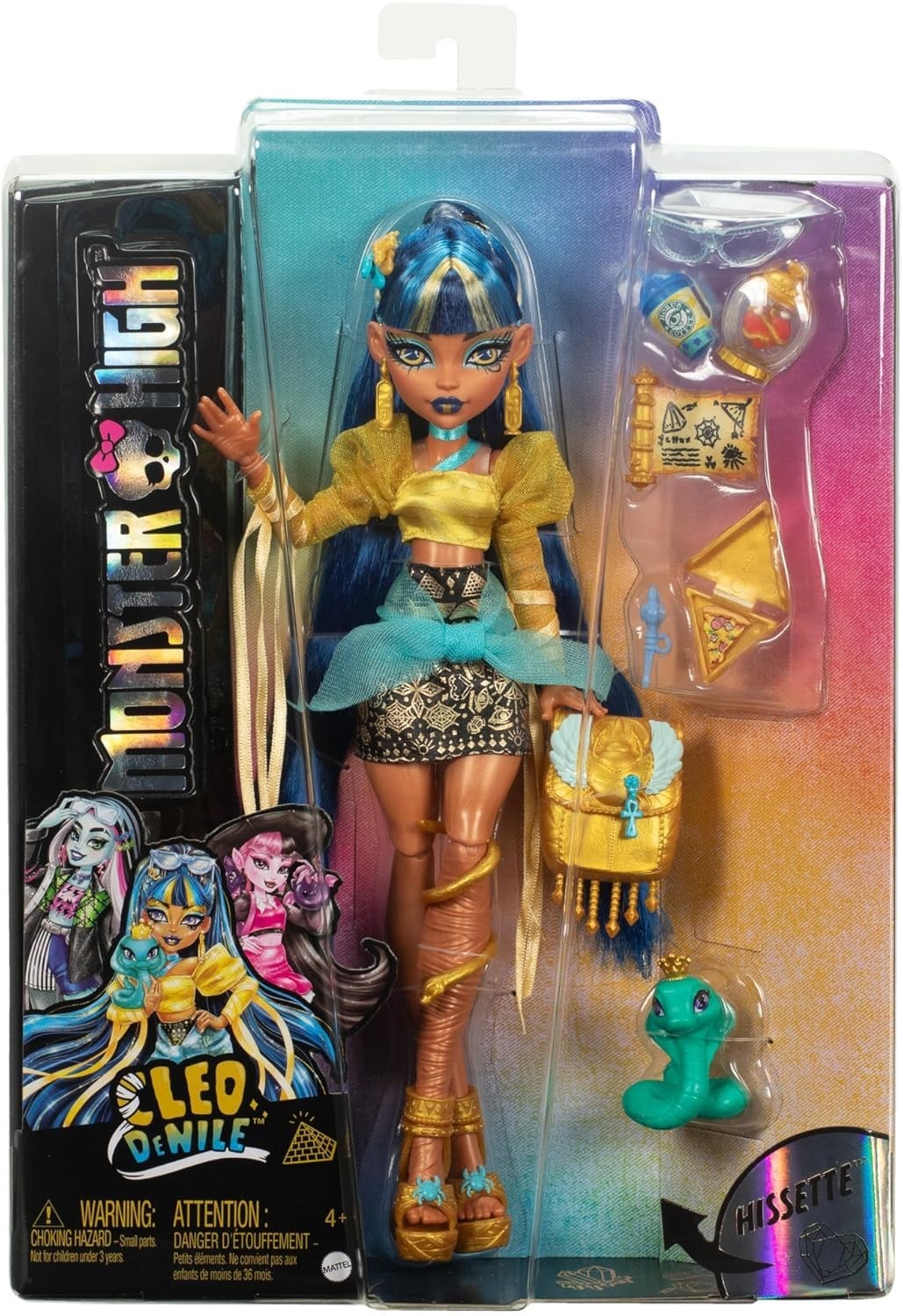 Royal Mummy Fashion Doll Pet Cobra Gold Outfit Accessories