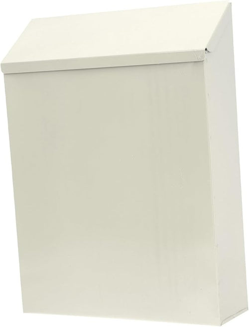 Wall Mounted Iron Mailbox Beige – Lockable Waterproof Post Box for Home & Garden
