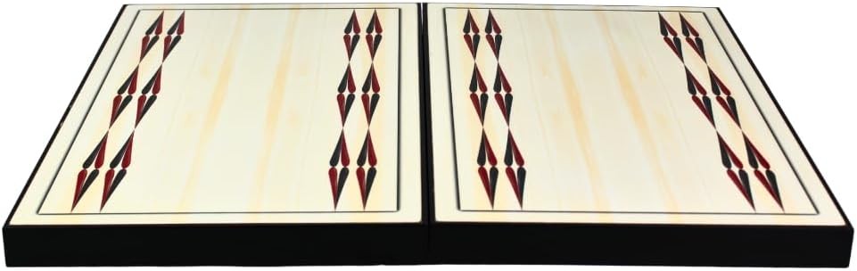 23” Wooden Backgammon Set White Design Large Foldable Luxury Board Game