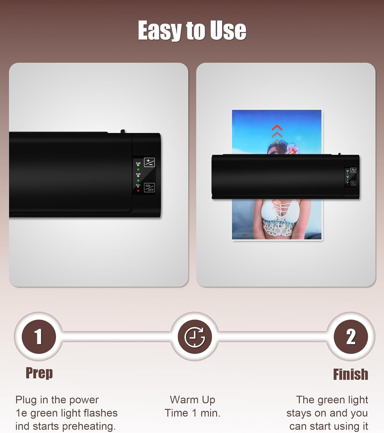 A3 Laminator 6 in 1 Hot Cold Fast 60s Warm Jam Free + Pouches
