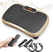 Gold Slim Vibration Plate Fitness Platform 99 Speed Home Shaper