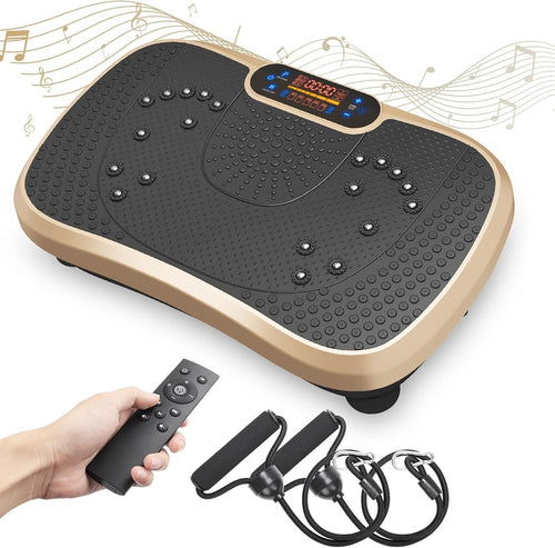 Gold Slim Vibration Plate Fitness Platform 99 Speed Home Shaper