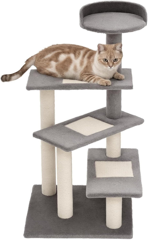 Cat Tree Activity Centre Scratching Post Tower Plush Platform Indoor Cats