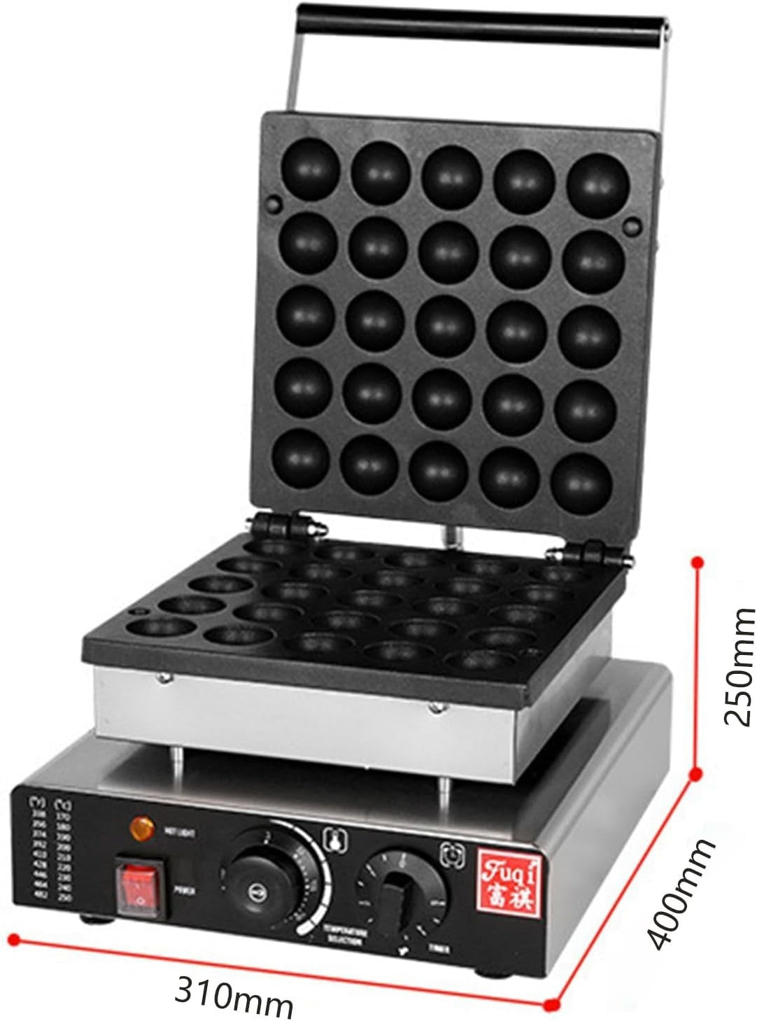 1750W Commercial Mini Pancake Maker | 25-Hole Non-Stick Electric Crepe & Waffle