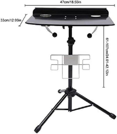 Portable Tattoo Workstation Adjustable Height Studio Tool Table Tripod