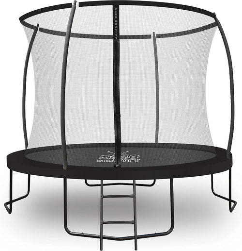 10FT Outdoor Garden Trampoline Safety Enclosure Ladder PVC Padding