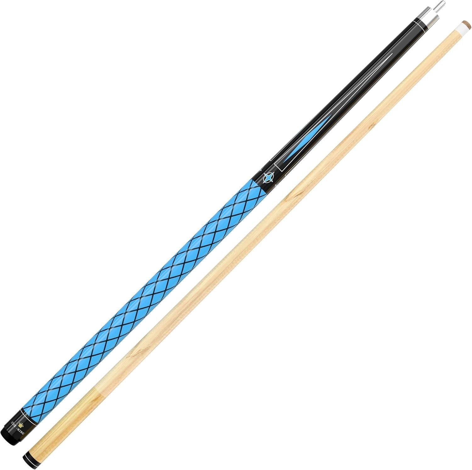58 Inch Maple Pool Cue 13mm Tip 2 Piece 20oz 50/50 Jointed Stick